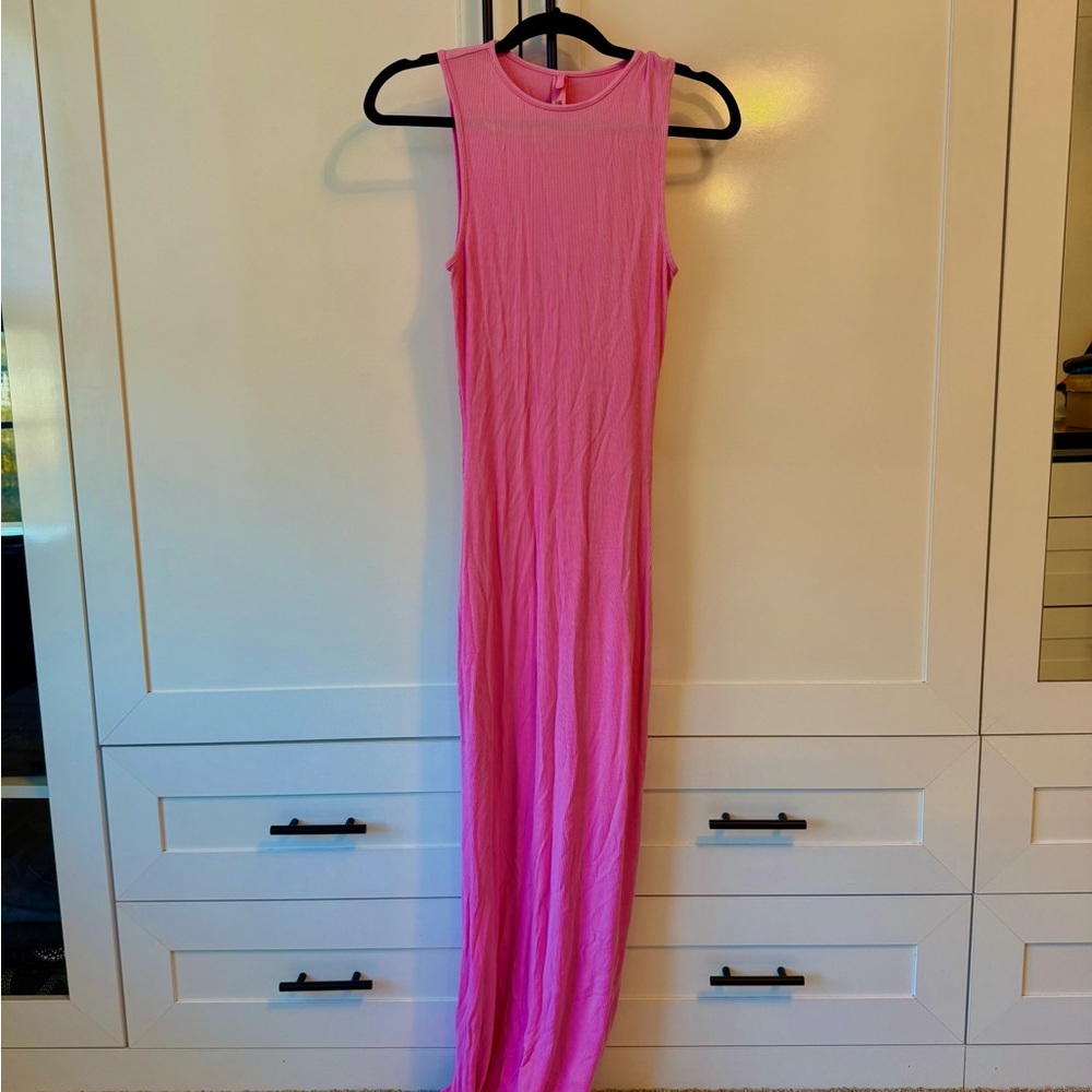 Sleeveless Pink SKIMS Maxi Dress
